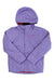 Kids Terrain comp jacket, hooded front-zip; light purple with small chest logo.