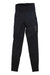 A pair of Houdini Womens Adventure Tight black leggings, high-waisted with moisture-wicking fabric and a logo on the left thigh, laid flat on a white background.