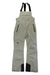The Helly Hansen Womens Legendary Insulated Bib Pant in light gray features black adjustable straps, zippered side pockets, reinforced lower leg patches, and the HH logo on the left thigh. Stay warm and dry all day in these insulated snow pants.
