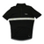 Men's cycling jersey, black with white horizontal stripe and zip-front