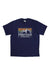 Men's short-sleeve T-shirt with Marmot Mountain Works chest graphic, arctic navy