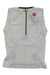 Women’s cycling tri singlet in white, front zip and red Castelli badge on chest