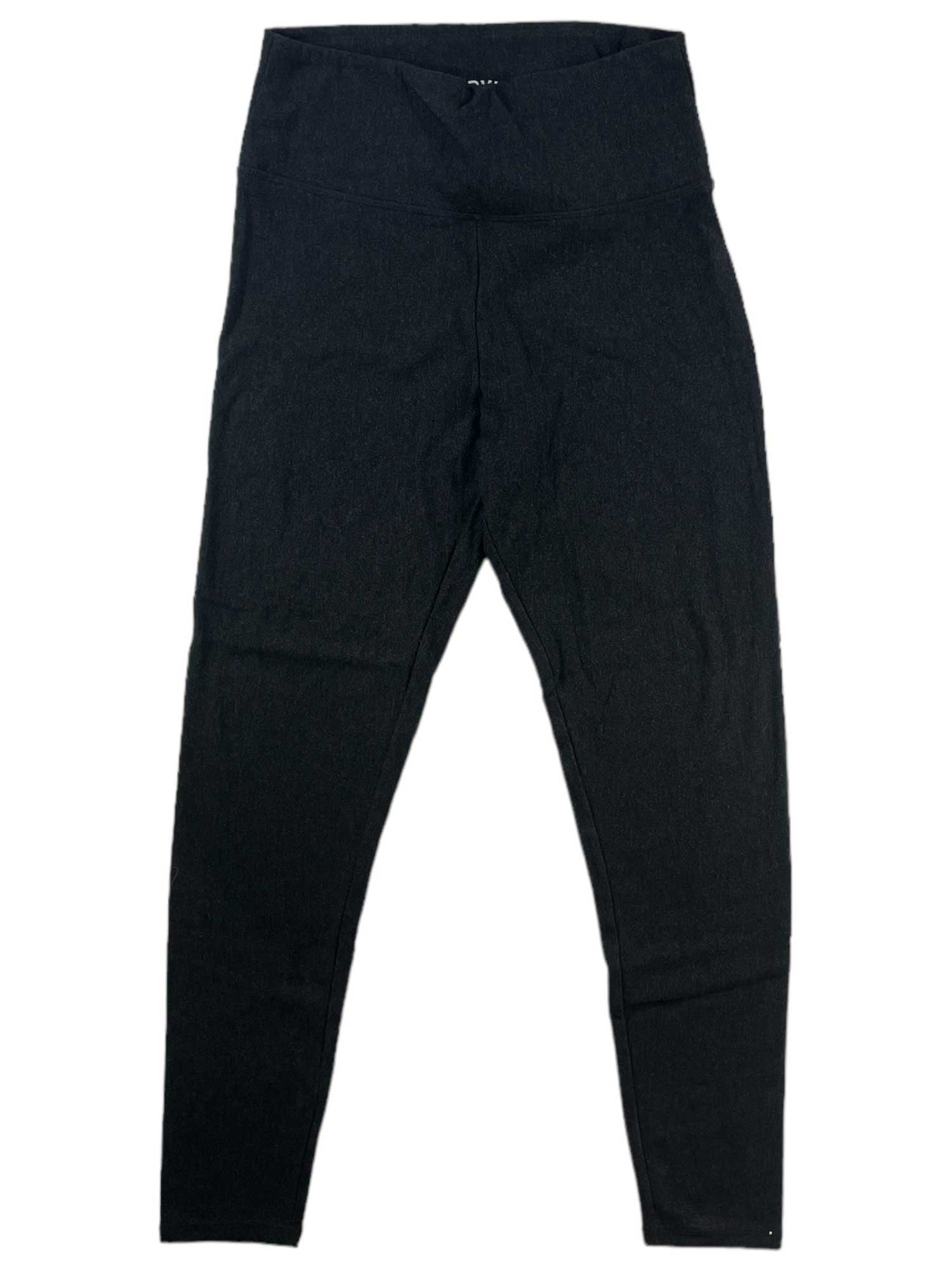 A pair of plain black high-waisted Journey Ponte Fitted Leggings laid flat on a white background, with long fitted legs and no visible patterns or logos, ideal for those seeking comfortable stretch leggings.