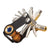The Serfas ST-13I CO2 Inflator Tool is a compact cycling multi-tool with multiple hex keys, screwdrivers, tool heads in a black and gold handle with blue accent, plus an integrated CO2 inflator for fast tire inflation.