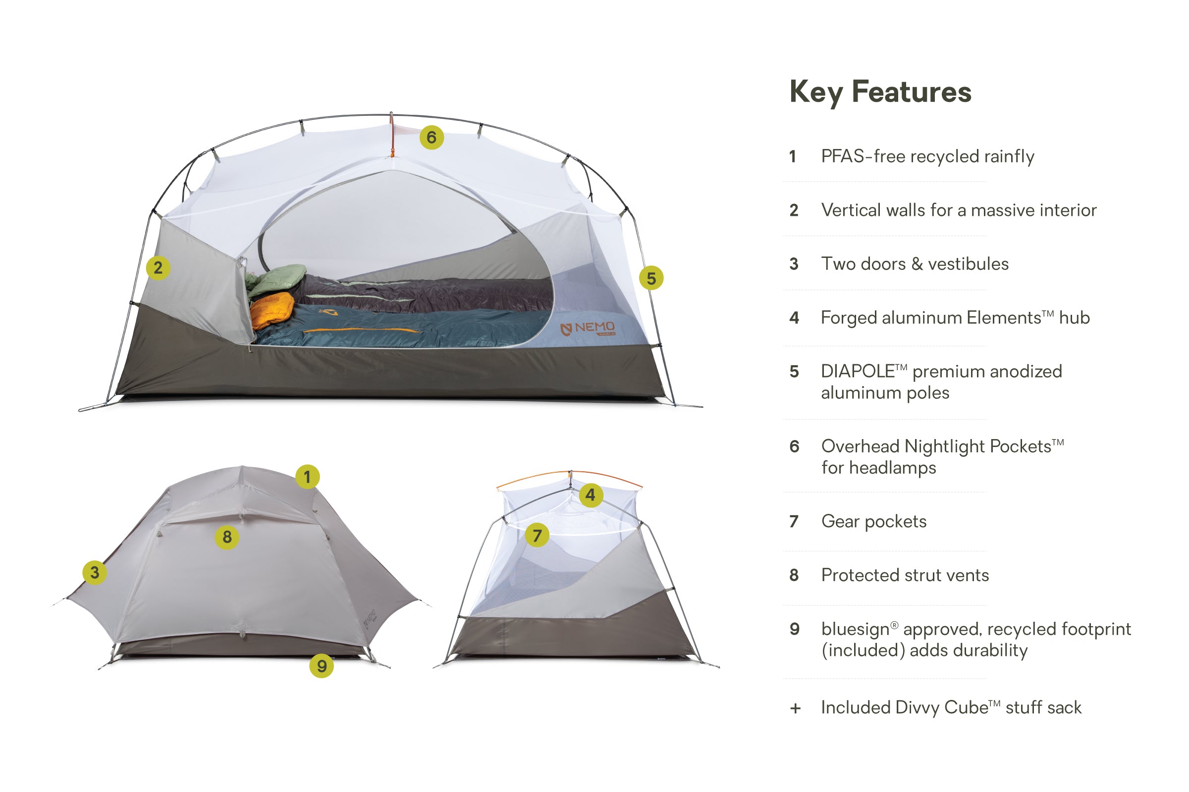 Nemo Aurora 2P Tent & Footprint
