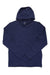 Rhone men's Bolinas hoodie, dark indigo blue, front pocket and hood with drawstring hem