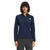 A woman faces forward in a navy blue The North Face Womens Canyonlands 1/4 Zip Top and dark pants, standing against a plain white background.
