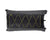 The Nemo Fillo Pillow is a rectangular gray camping pillow with a black mesh front pocket and yellow crisscrossed elastic cords for securing items. A small fabric tag on one side makes it ideal for backpacking and travel adventures.