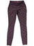 Womens Sapphire Leggings feature a purple base with thin pink and yellow stripes, vertical ankle stripes, and are made from quick-drying stretch jersey fabric for comfort and performance.