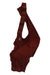 Maroon bib short with front bib straps and contoured leg opening