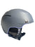 Terra MIPS snow helmet, matte charcoal gray shell with purple edge and striped interior
