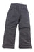 The Obermeyer Teen Boys Brisk Pant in dark gray features an adjustable waist, multiple pockets, reinforced knees, and waterproof fabric—ideal for outdoor winter activities. Pants are shown laid flat on a white background.