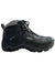 Men's mid waterproof boot, black mesh upper with lace system and thick trail outsole