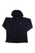Men's heavyweight black zip-up base-layer hoodie with hood and long sleeves