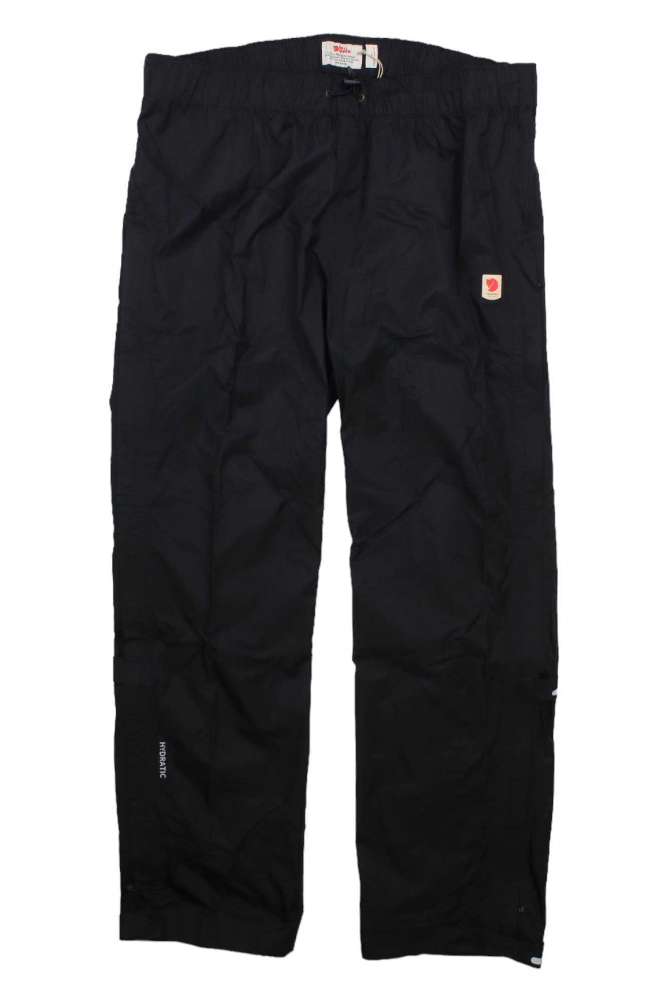 Men's black Hydratic trousers, High Coast style, full-length front view