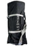 HEST sleep system sleeping pad storage bag, black with gray straps and HEST logo