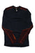 Men's merino crewneck long-sleeve base layer, dark navy, orange seam details