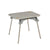 The Nemo Moonlander Dual Height Table is a portable, foldable gray table with a rectangular top and four metal legs, designed for outdoor use like camping or picnics.