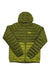 The Helly Hansen Men's Banff Insulator Hooded jacket features two-tone green, a front zipper, lightweight synthetic insulation for warmth, and the HH logo on the left chest.
