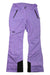 A pair of lavender purple Helly Hansen Womens Legendary Insulated Pants featuring black ankle patches, two front zippered pockets, belt loops, and the HH logo on the upper left thigh.