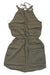 Dark green Cypress dress with sleeveless halter neckline and elastic waist
