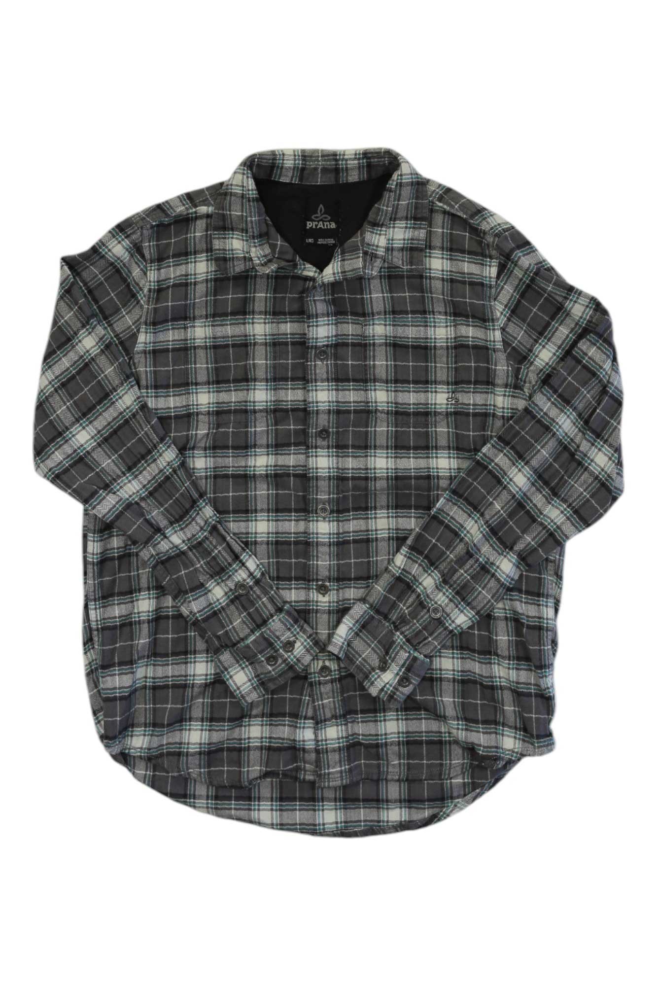 Prana Mens Button Up Long Sleeve Plaid Top Prana