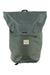 The Osprey Arcane Roll Top Waterproof 18 Bag, in dark green, features a waterproof roll top, front zippered pocket, laptop sleeve, and central Osprey logo patch, shown against a plain white background.