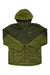 Mens Norrona Thermo60 hooded jacket, olive green, full-zip with chest logo