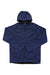 Sherpa Namgyal full-zip hoodie with blue textured fleece, hood, and front kangaroo pocket