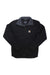 The Carhartt Men's Crowley Jacket in black features Rugged Flex technology, a gray collar lining, chest zipper pocket, and a logo patch on the left chest. The jacket is displayed flat on a white background.
