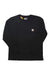 The Carhartt Womens WK126 Workwear Pocket LS T-Shirt is a black, long-sleeve crew neck with a chest pocket and Carhartt logo patch—ideal as women’s workwear.