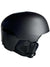 The Julbo Hyperion MIPS Helmet is shown from a side angle against a white background, featuring a sleek matte black finish, rounded shape, padded ear covers, and advanced MIPS safety technology.