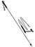 Folding trekking poles with wrist straps, black rubber grips, and small baskets