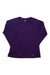 Purple long-sleeve performance tee with thumbhole cuffs and small chest logo