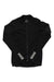 Men's black long-sleeve cycling jersey, full-zip with stand collar and reflective stripes