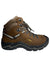 Men's mid waterproof lace-up boot, brown leather upper with padded collar and chunky outsole