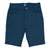 The Club Ride Men's Joe Dirt 12 Inch Short features navy blue 4-way stretch fabric, front and back pockets, belt loops, and a button waistband. Its clean design and slightly fitted cut are ideal for biking or daily wear.