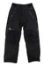 The Flylow Mens Chemical Pant are black outdoor pants with zippered thigh pockets, reinforced knees, belt loops, and a small reflective logo. These durable snow pants are ideal for hiking or rugged activities and provide extra protection in tough conditions.