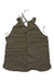 A sleeveless Tentree Womens Cypress Tank in olive-green TENCEL Lyocell with halter neck ties at the neck and back, shown laid flat on a white background with a slightly wrinkled fabric appearance.