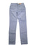 Light gray Kayla Jean women’s pants with straight legs, front and back pockets, metal rivets, and button closure, made from performance stretch denim, shown flat on a white background.