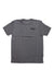 Men's grey crew-neck T-shirt with small bison patch logo at left chest