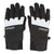 The Spyder Womens Speed Fleece Glove features a black design with white accents and the Spyder logo embroidered in white on the back. The gloves are shown laid flat, palms down.