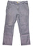 A pair of Carhartt Rugged Flex Relaxed Fit Canvas Work Pants in gray, made from stretch cotton canvas with front pockets and subtle fading, shown laid flat on a white background.