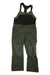 Black Diamond men's bib ski pants, tundra green with black bib and zip front