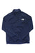 Men's full-zip hooded jacket, blue, long sleeves, zip front and chest logo