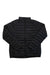The Helly Hansen Men's Banff Insulator Jacket is a black, recycled polyester puffer with horizontal quilting, a high collar, front zipper, and subtle logo on the left chest for warmth and style.