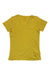Fjallraven women's Abisko Cool T-shirt, mustard yellow striped v-neck, chest logo