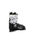 The Atomic Women's Hawx Ultra 85 W Ski Boots '23 are black and white with multiple adjustable buckles and HAWX and ATOMIC branding, designed for intermediate to advanced skiers, shown on a plain white background.