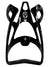 The Serfas NC-200 Starfighter Nylon Cage is a black, glossy, lightweight bottle holder with an open-frame design and mounting holes for easy attachment to your bike frame.