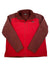 Bionic 2 jacket with red front, dark brown sleeves, full zip and stand collar